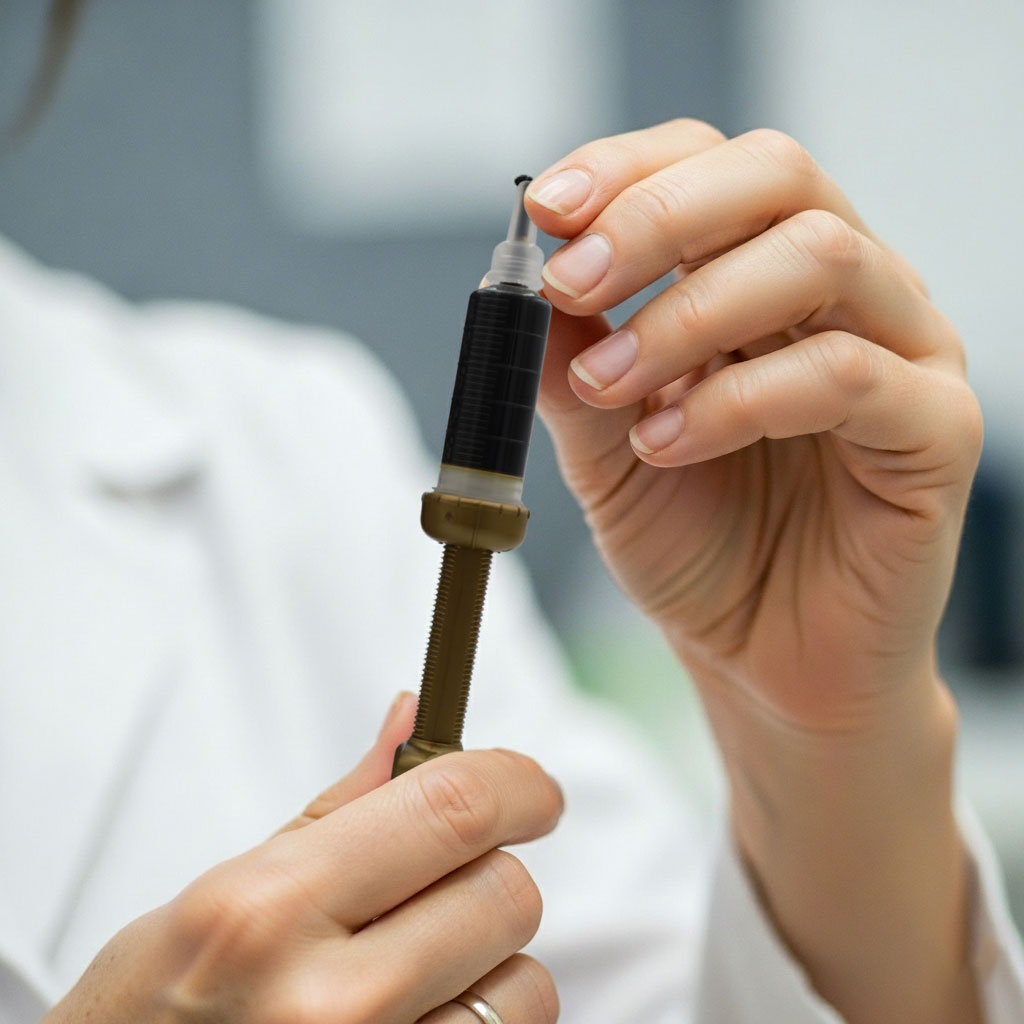 Syringe with extract