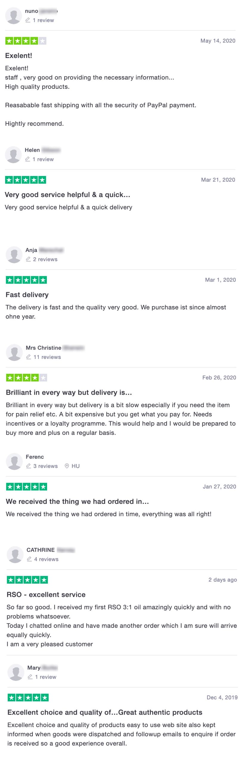 Customer reviews screenshot
